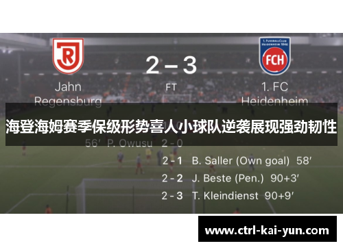 海登海姆赛季保级形势喜人小球队逆袭展现强劲韧性